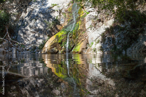 Santa Anita Waterfall in Chantry Flats hike in National Angeles Forest near Pasadena  Los Angeles  California