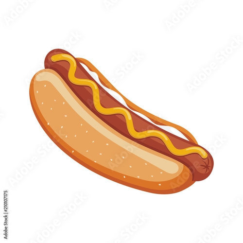 Hotdog illustration vector
