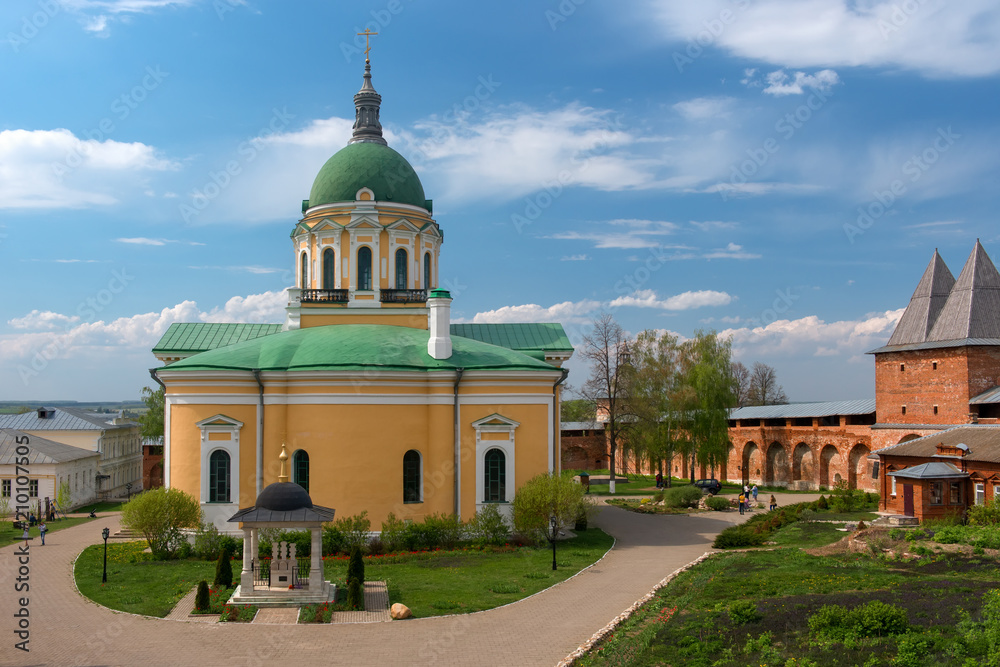 ZARAYSK, MOSCOW AREA-MAY 2, 2014: View of the Cathedral of the beheading of John the Baptist. Zaraysk, Moscow region. Zaraisk Kremlin