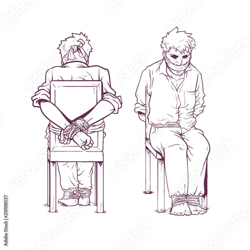 kidnapped man illustration