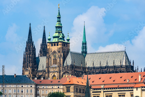 Castle Hill and Cathedral in Prague, Czech Republic