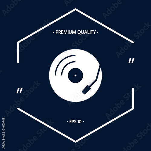 Vinyl record turntable icon
