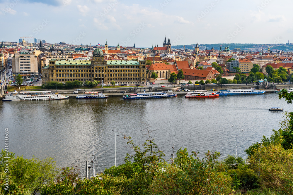 Fototapeta premium Panoramic view in Prague, Czech Republic