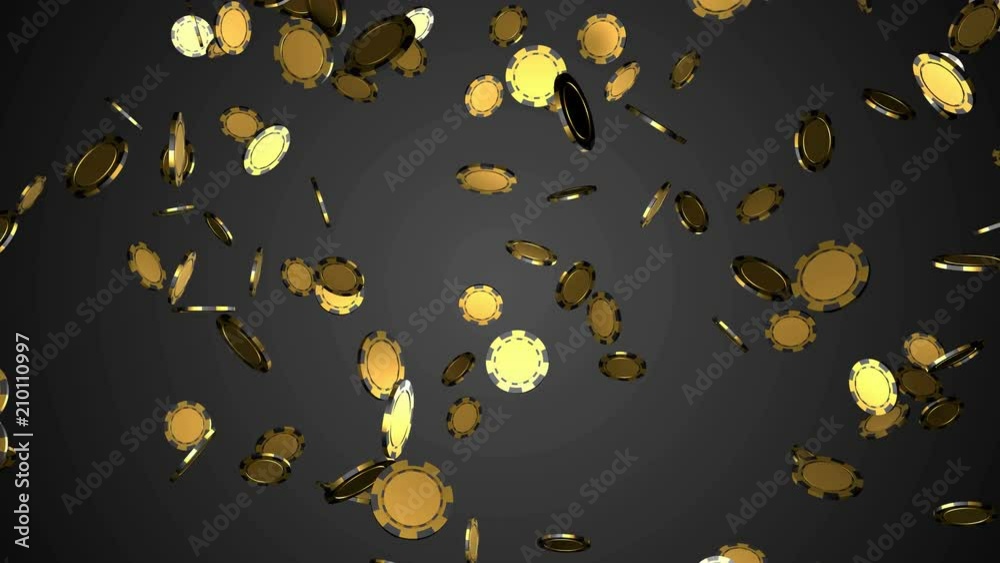 Set of 5 different color poker chips falling down. Green scren background. Set of 5 different color poker chips falling down. Green scren background.
