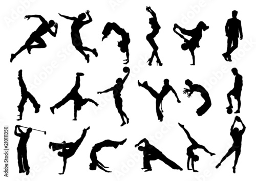 human sport silhouettes