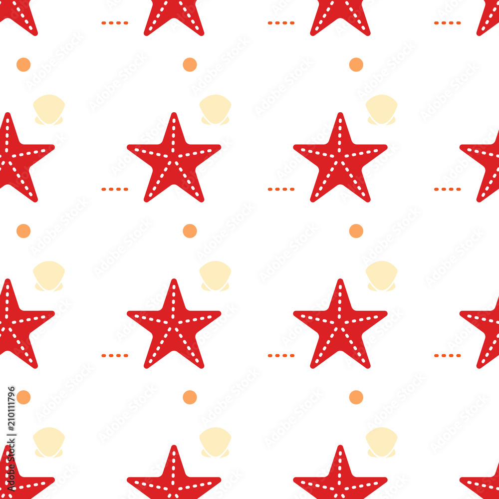 Sea creatures seamless pattern Sea creatures seamless pattern