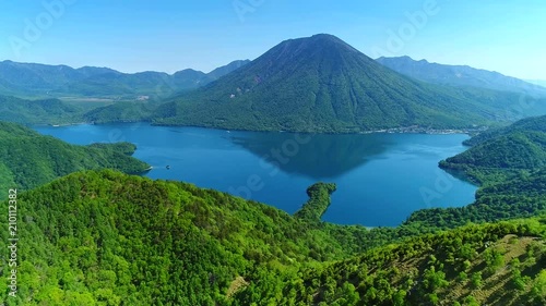 中禅寺湖空撮