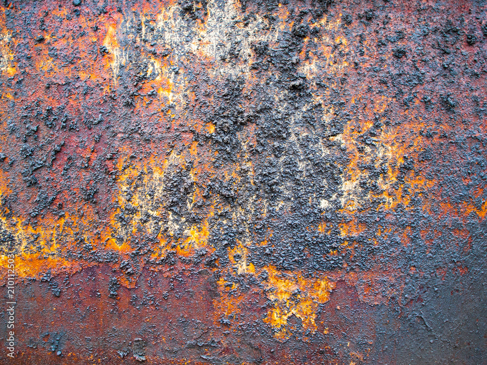 Fototapeta premium rusty painted metal with solution spray