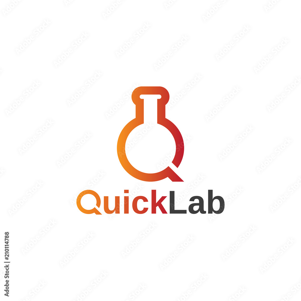 Quick lab logo innovation with letter Q vector design template Quick lab logo innovation with letter Q vector design template