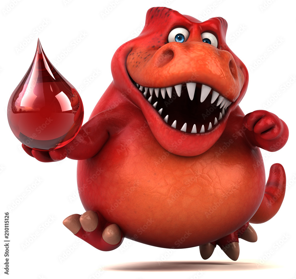 Fun dinosaur - 3D Illustration