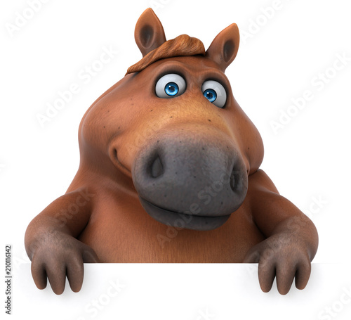 Fun horse - 3D Illustration