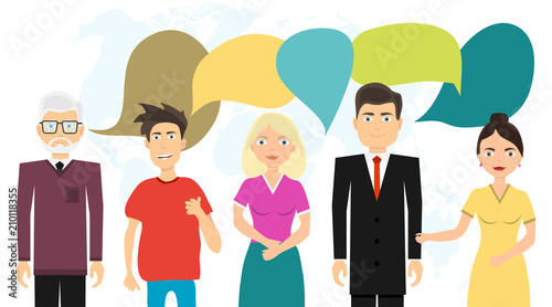 People communicate with each other, communicate people. People and their thoughts