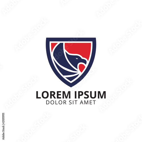 Free Download Eagle shield logo design template - GFXLoad