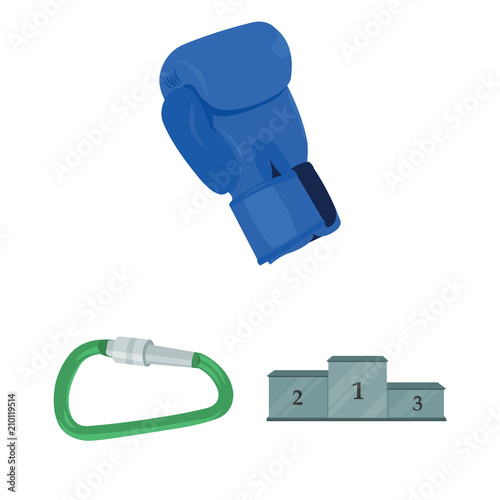 Different kinds of sports cartoon icons in set collection for design. Sport equipment vector symbol stock web illustration.