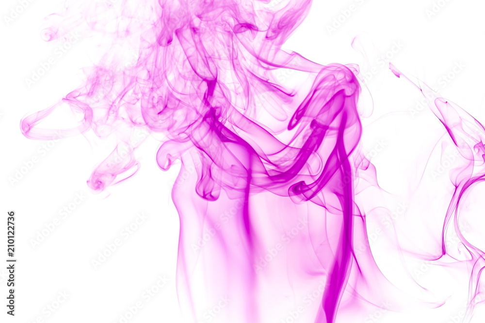 Purple smoke on white background Purple smoke on white background