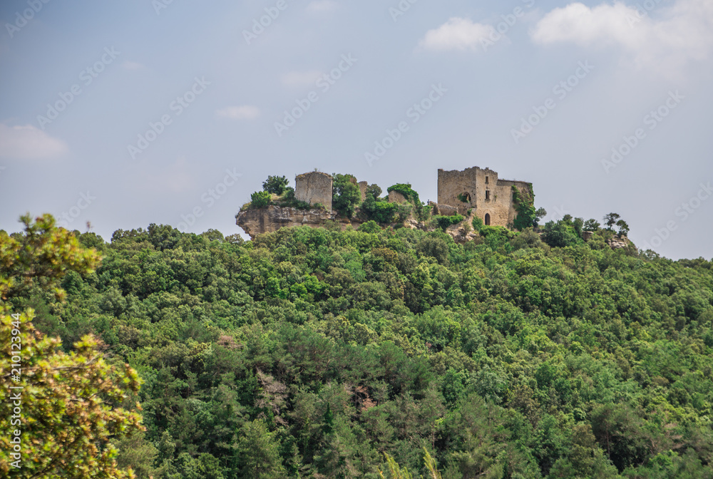 Castell de la Popa - famous hiking destination in the Montseny Natural Park, Barcelona, Catalonia, Spain