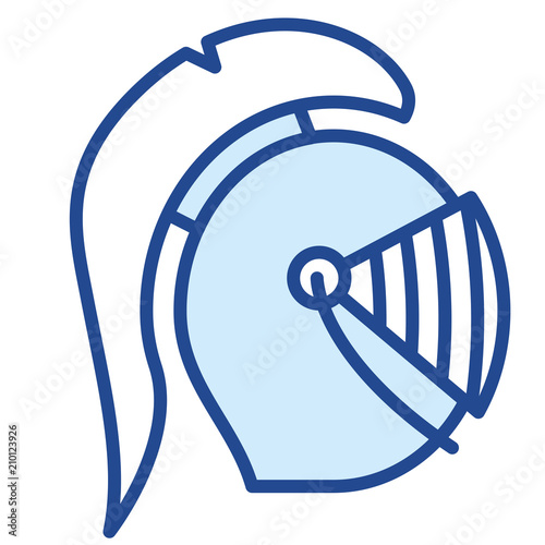 Ritter Helm Vector Icon Illustration