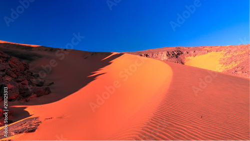 Close-up view to dunes in Tassili nAjjer national park, Algeria photo