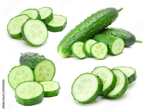Cucumber collection isolated