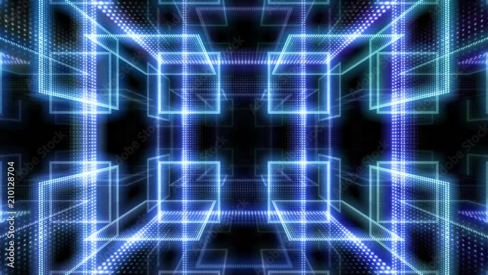 disco club room space illumination neon light floor wall
