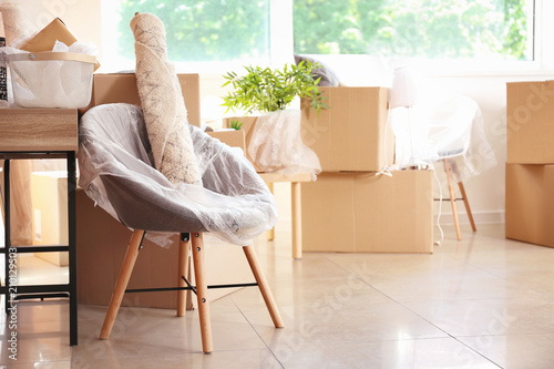 Interior items and packed c...
