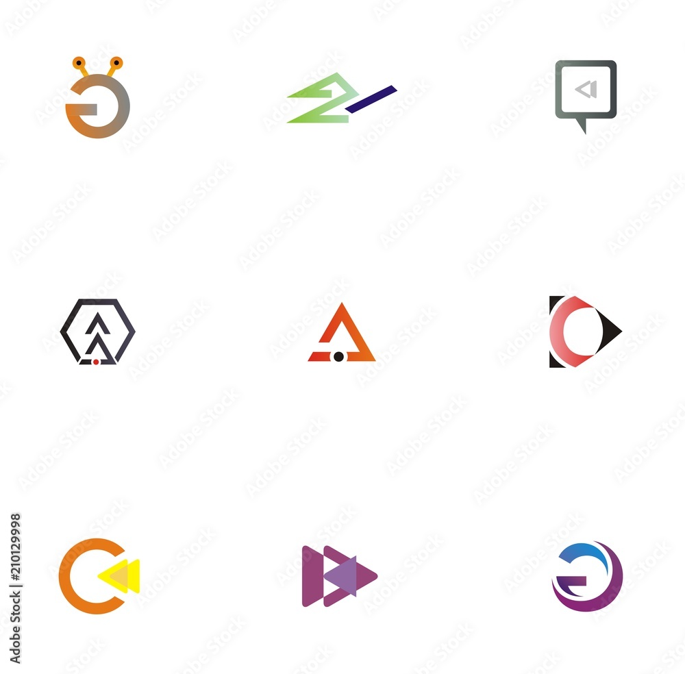 logo set design for icon, website, element, and company logo set design for icon, website, element, and company