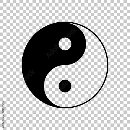 yin yan symbol. On transparent background.