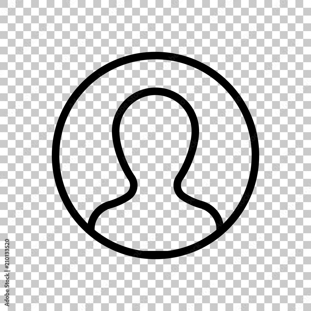 Profile, person in circle. On transparent background. Stock Vector ...