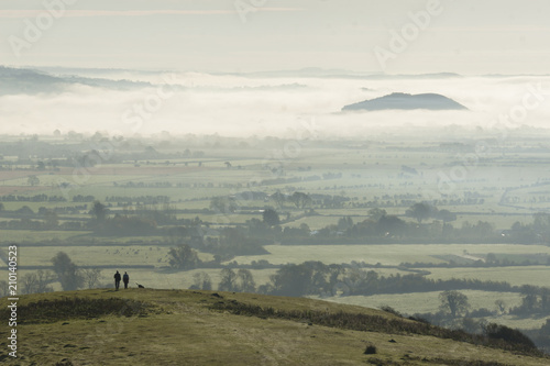 Misty Morning View from the Mendip Hills