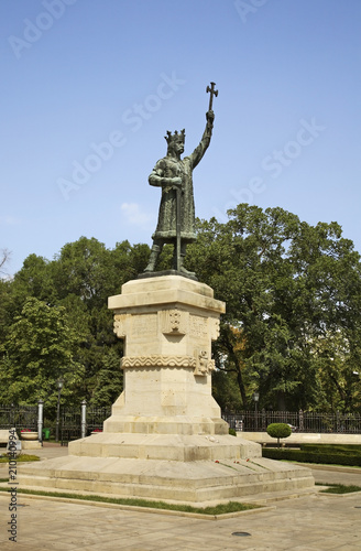 Monument to Stefan the Great in central park. Kishinev. Moldova