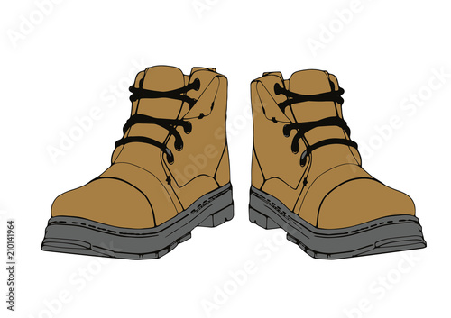 brown vector boots