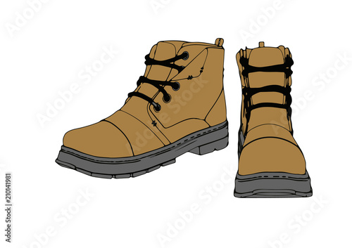 brown vector boots