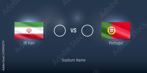 Soccer match - Football match. IR Iran vs Portugal
