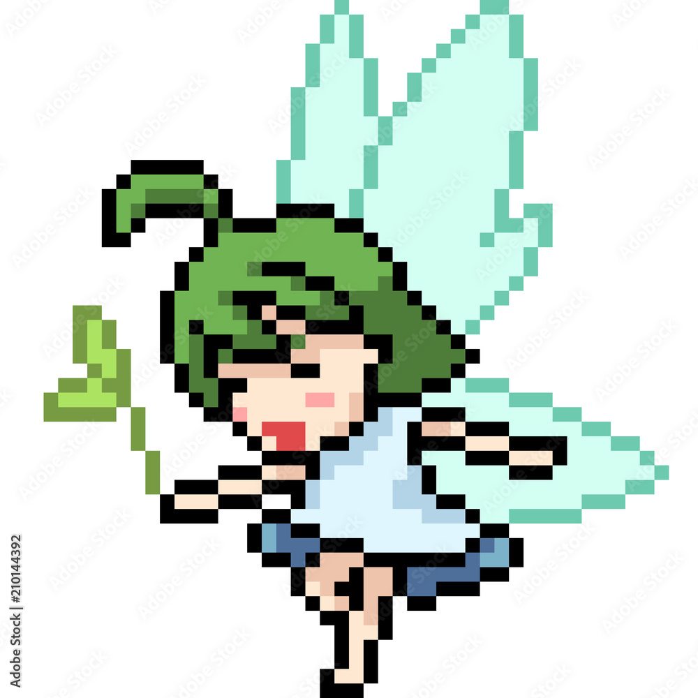 vector pixel art fairy vector pixel art fairy