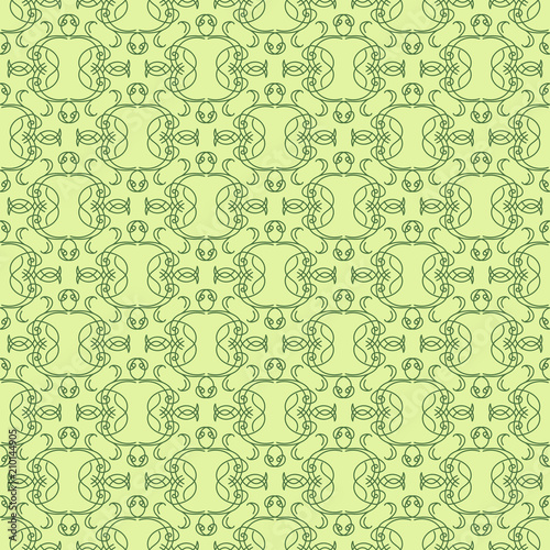 seamless geometric abstract pattern with floral motive