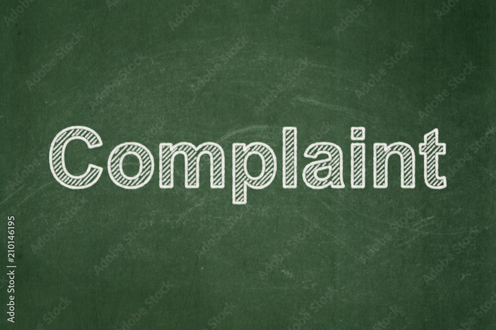 Obraz premium Law concept: text Complaint on Green chalkboard background