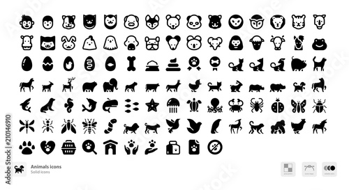 Animals and pets icons