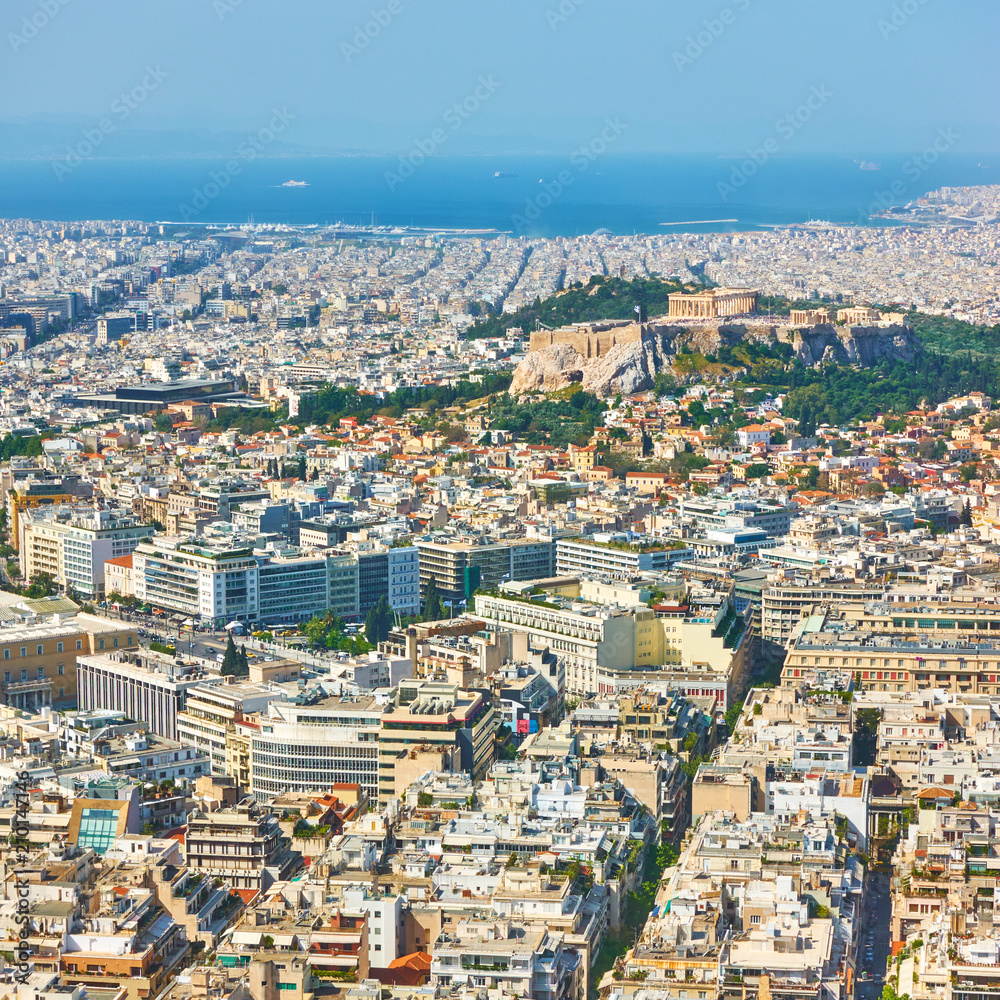 Athens city from Mount Lycabettus,
