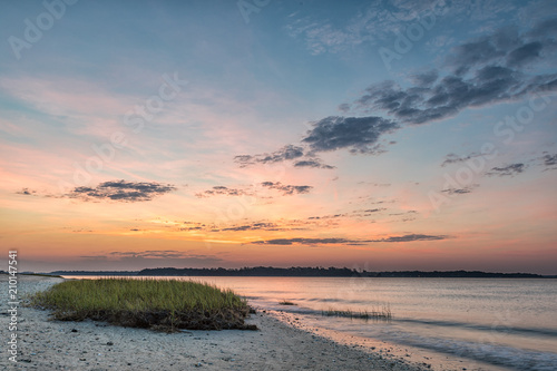 Sunrise at the Sands Beach i Port Royal, South Carolina