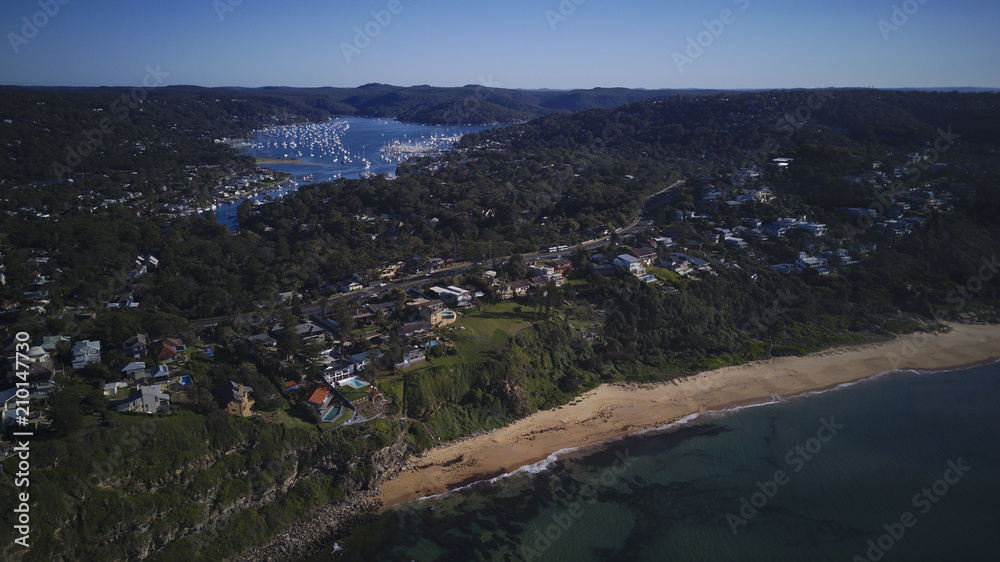 Aerial view of Mona Vale Beach