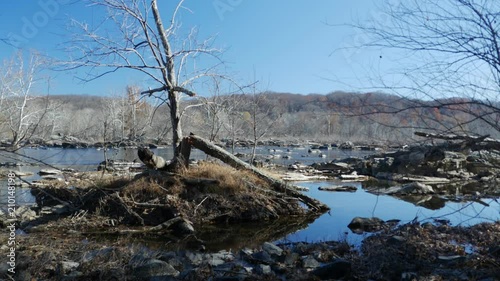 View at Potomac River in autumn time