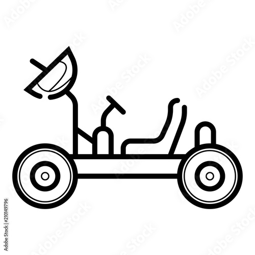 Moon rover vector icon