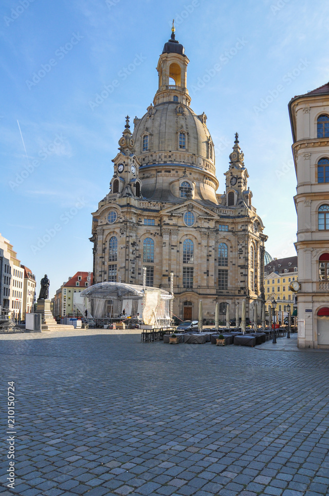 Frauenkirche church in Dresden in Saxony in Germany