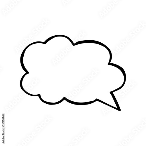 dialog box, cloud sketch vector