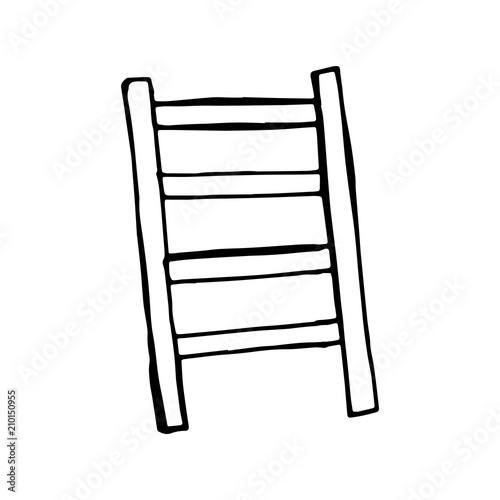 ladder sketch vector. isolated on white background