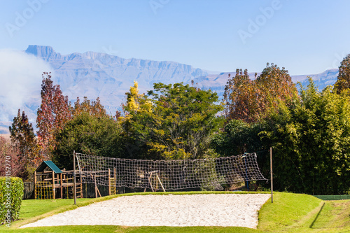Volley Ball Sand Court Mountain Landscape © ChrisVanLennepPhoto