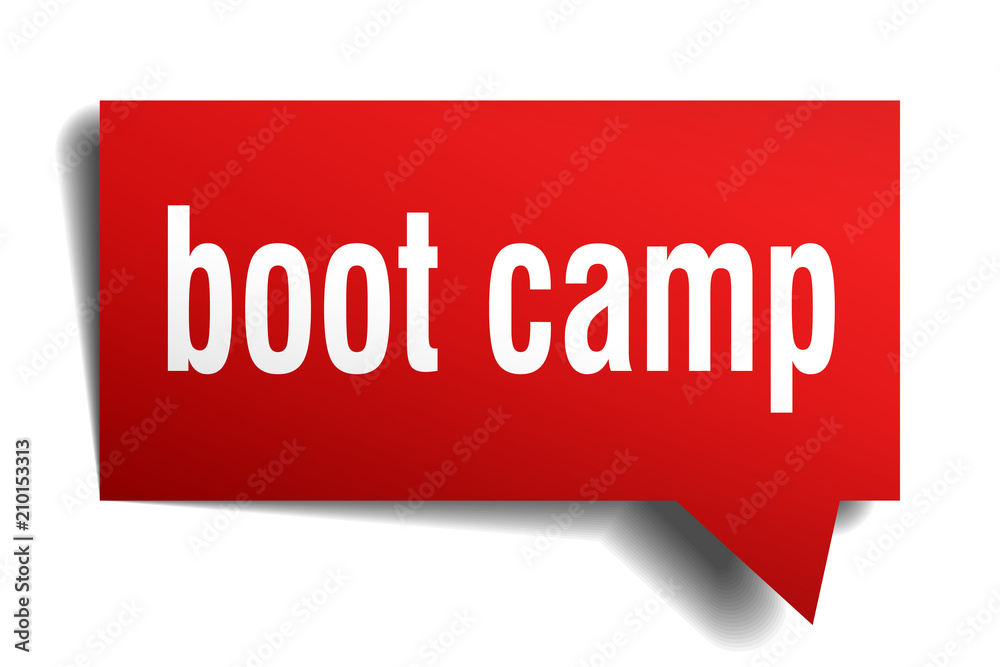 boot camp red 3d speech bubble boot camp red 3d speech bubble