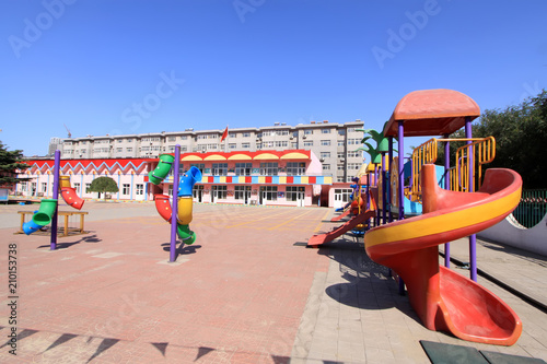 Color entertainment equipment in a kindergarten