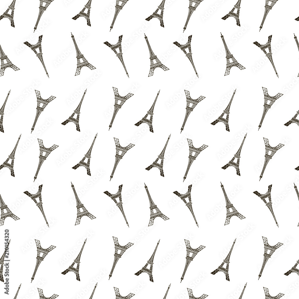 seamless Eiffel tower pattern seamless Eiffel tower pattern