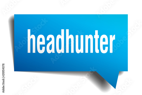 headhunter blue 3d speech bubble